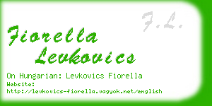fiorella levkovics business card